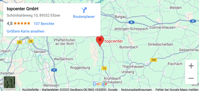 topcenter in Ellzee, Anfahrt, google maps