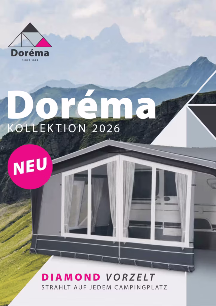Dorema Kellektion 2026, Katalog, Wohnmobil, Wohnwagen, Camping Zubehör